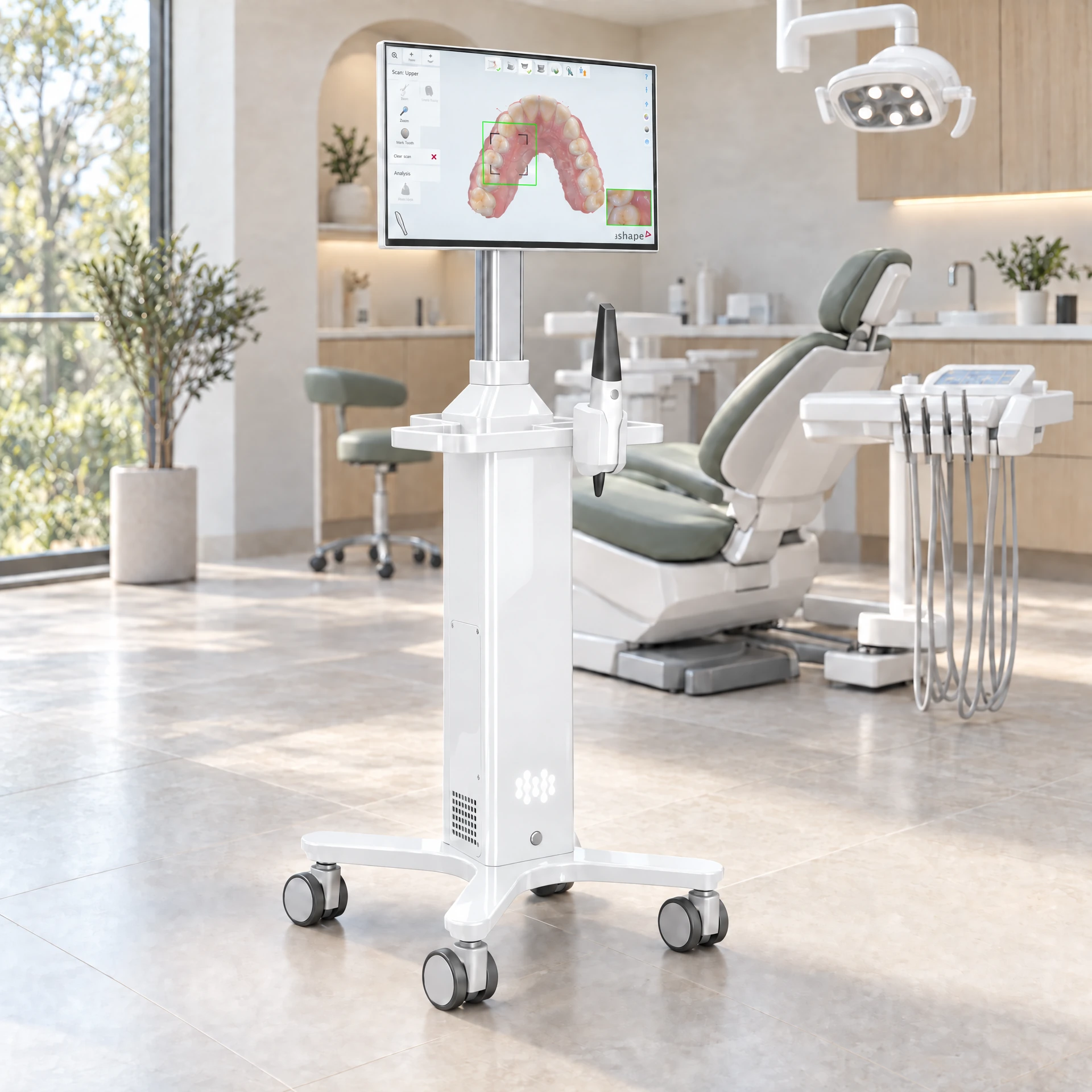 Finition iFlow blanc brillant, vue de trois quarts
